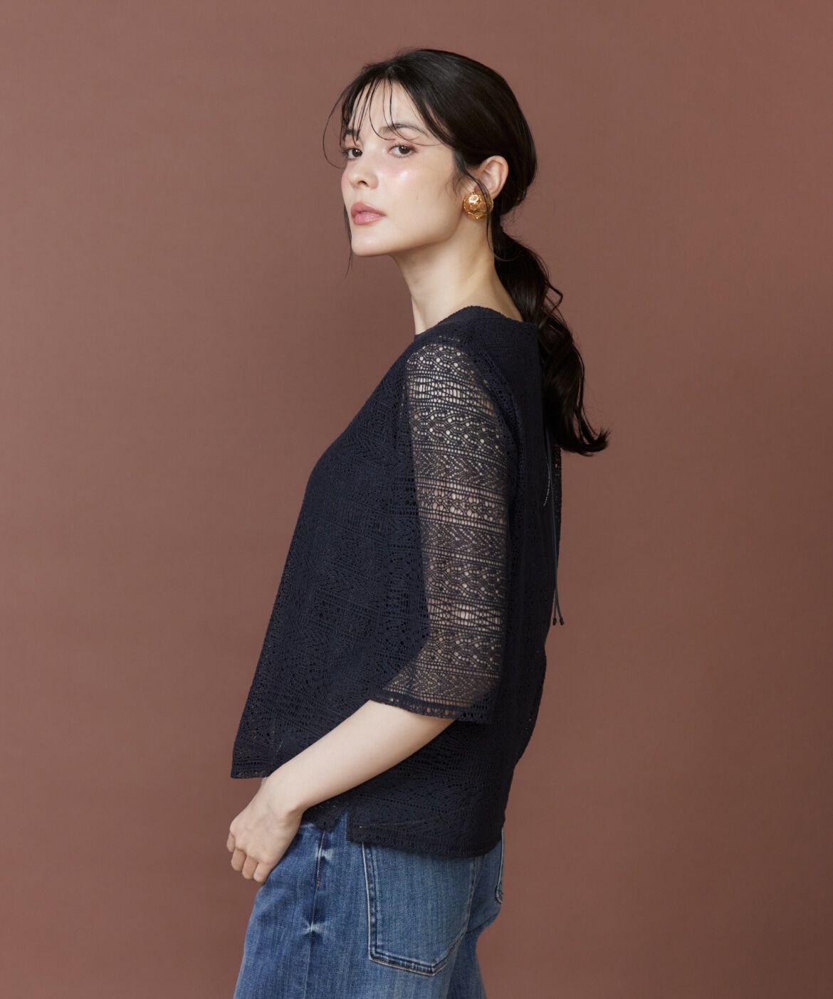 7-IDconcept.「バックZIPレースTシャツ」|Tシャツ・カットソー|