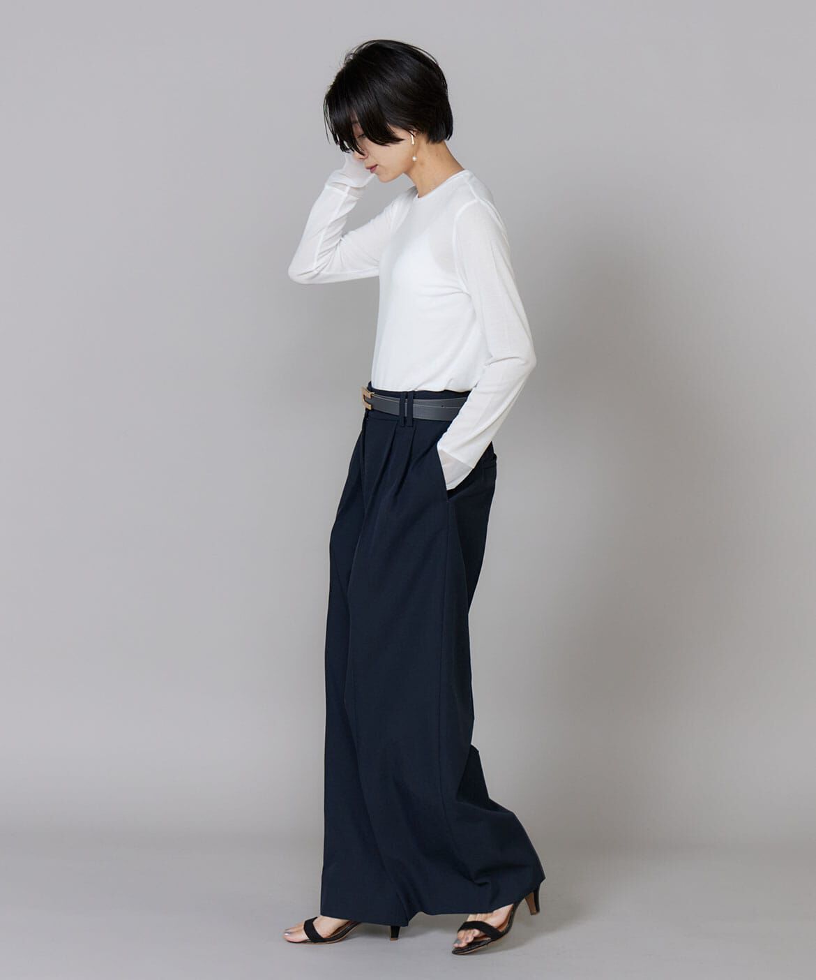 INED「ﾂｰﾀｯｸﾜｲﾄﾞﾁﾉﾊﾟﾝﾂ| 脚長効果抜群､すっきり魅せる洗練ﾜ  」|その他|