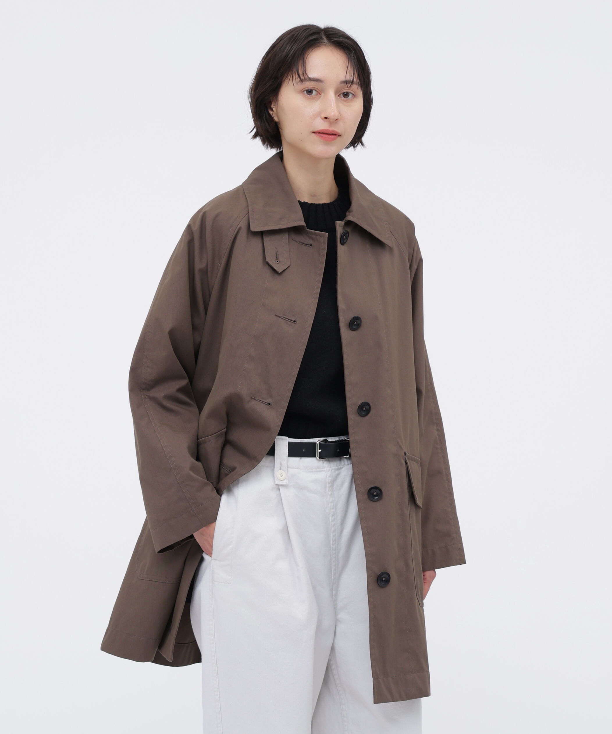 MHL.「DRY COTTON NYLON OXFORD COAT」|その他|DARK BROWN2