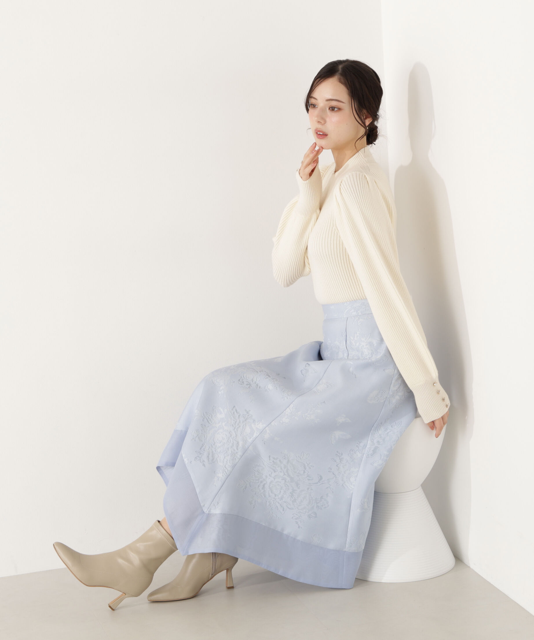 PROPORTION BODY DRESSING「ハイネックボリュームスリーブニット」|ニット・セーター|