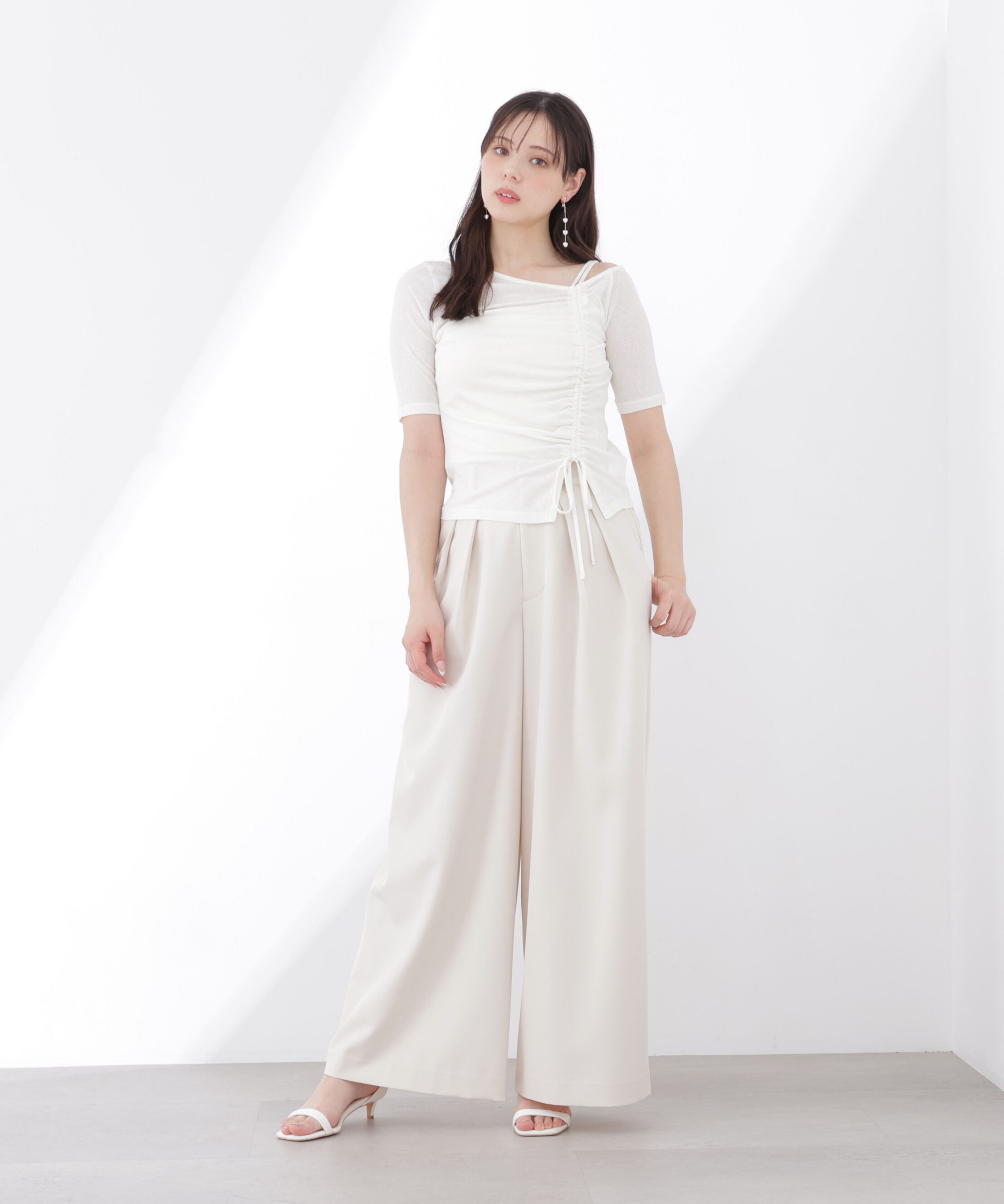 PROPORTION BODY DRESSING「〈a/mie〉アシメドロストカットソー26SS」|Tシャツ・カットソー|