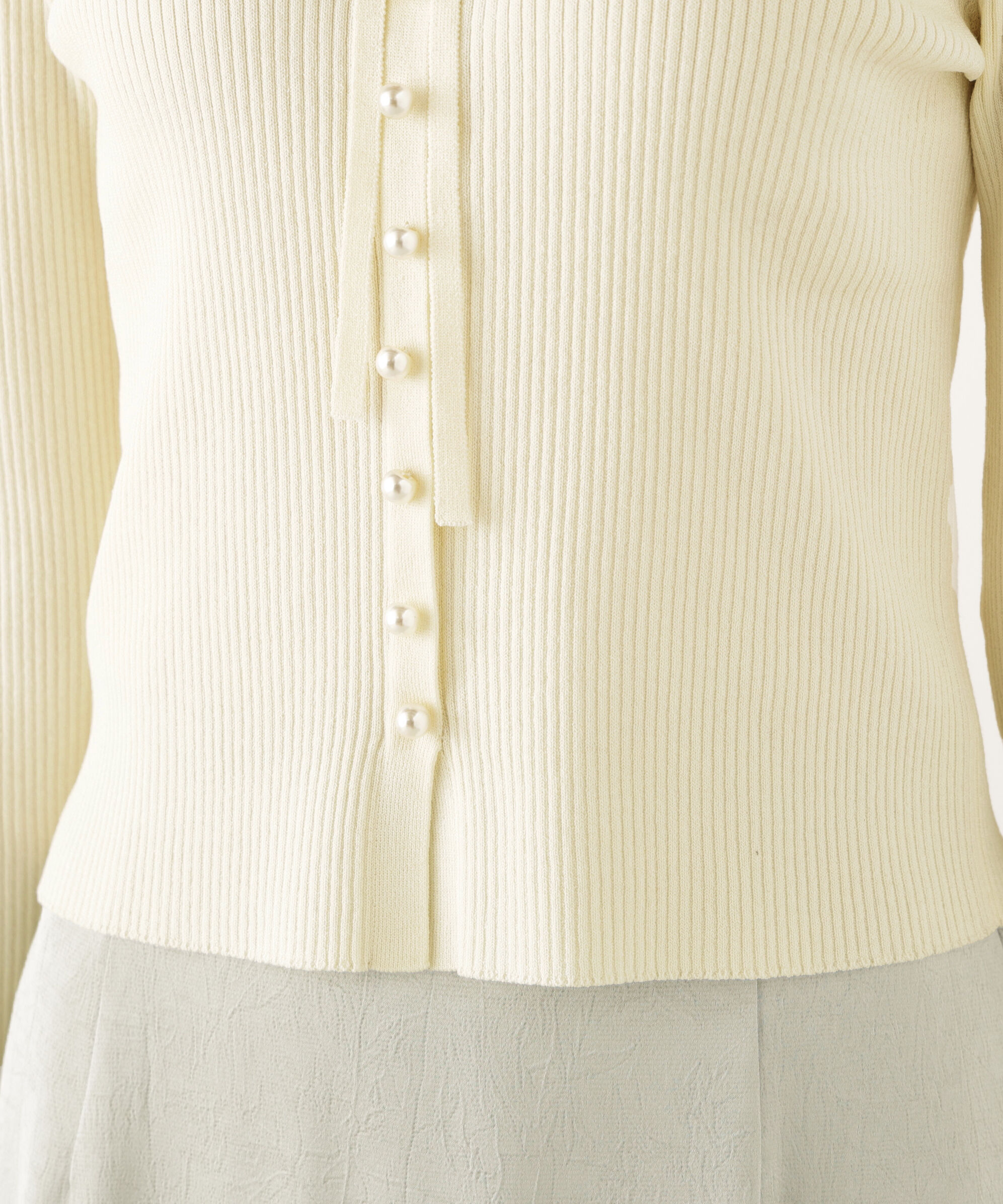 PROPORTION BODY DRESSING「パール付きリボンニット」|ニット・セーター|