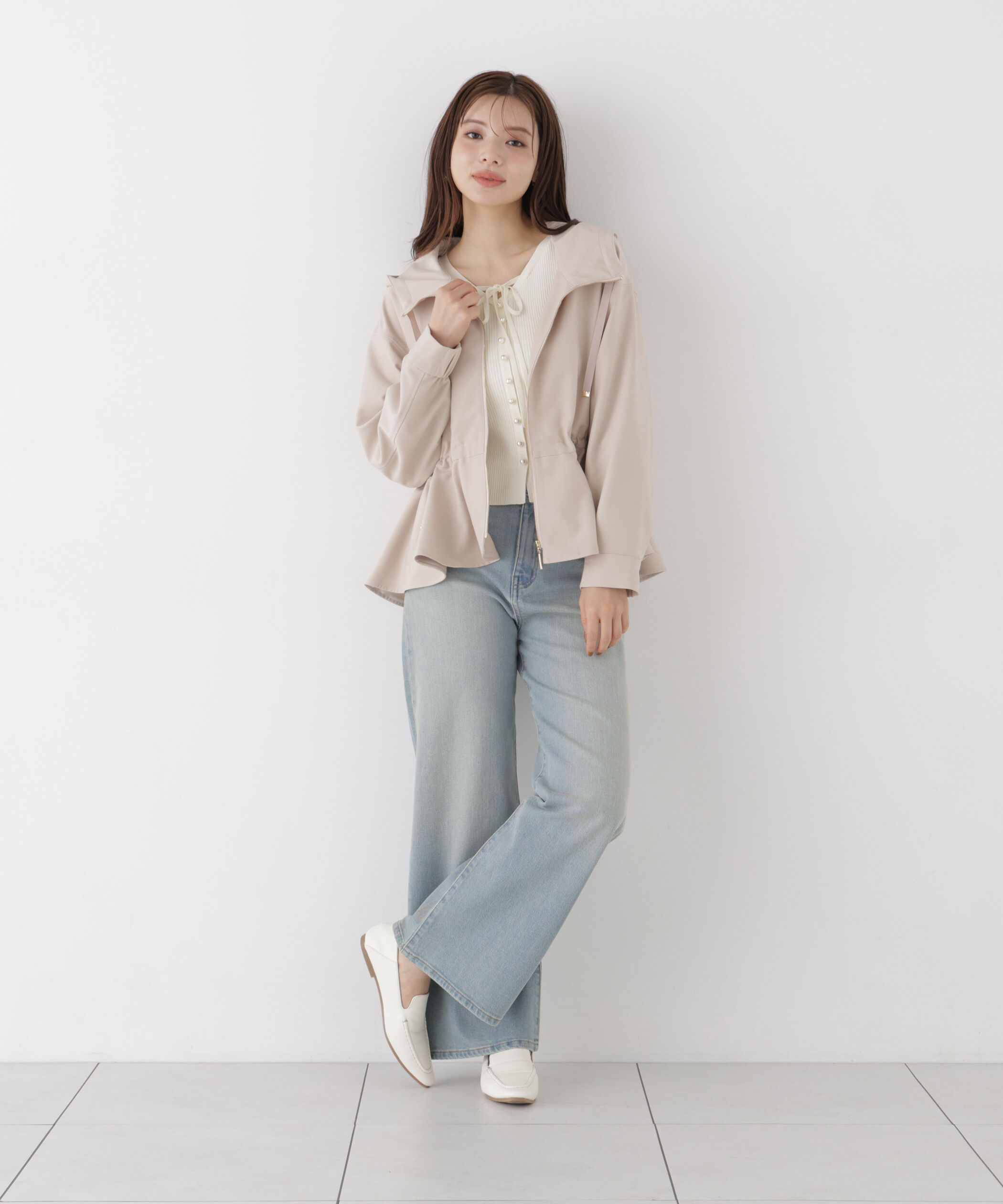 PROPORTION BODY DRESSING「パール付きリボンニット」|ニット・セーター|