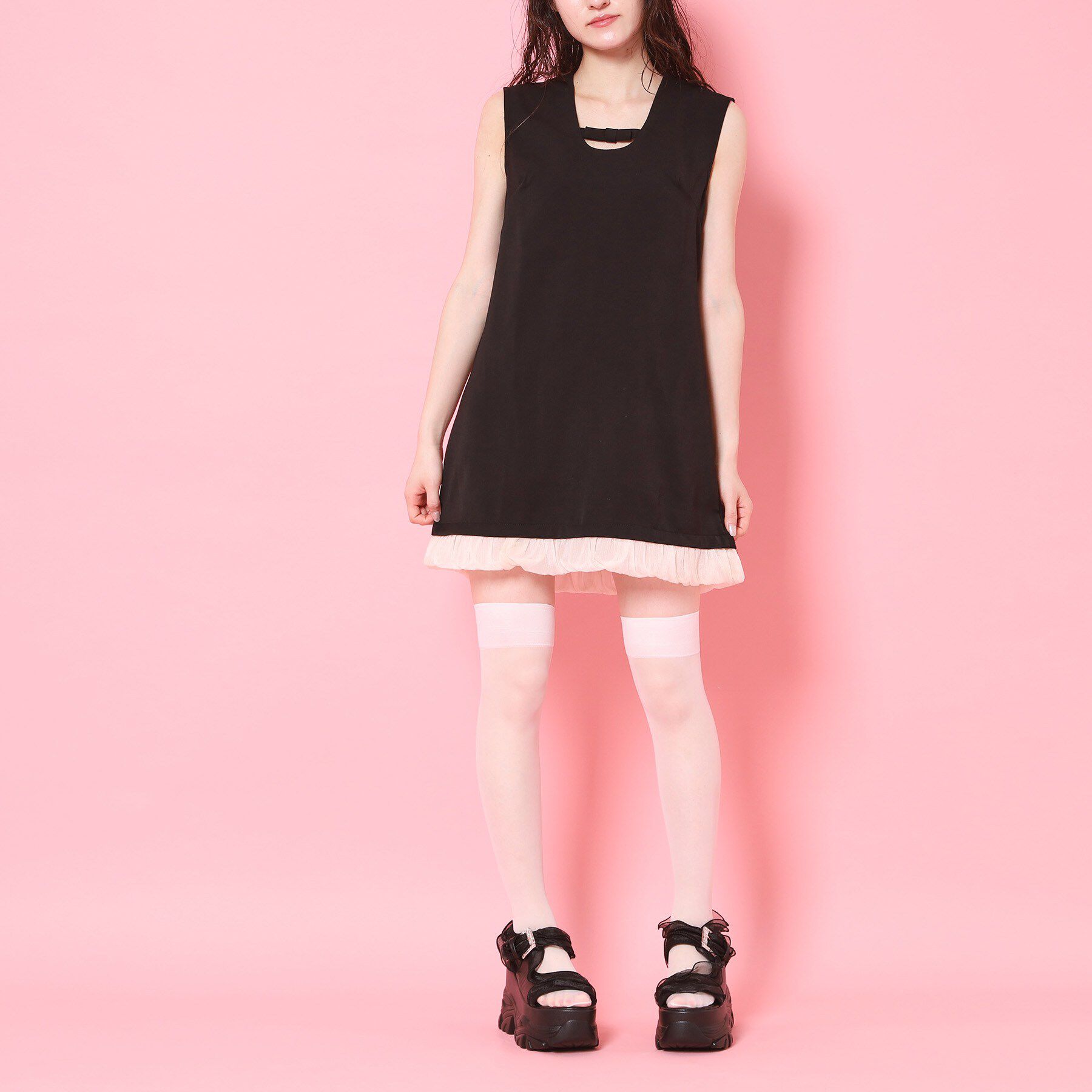 csT&P「厚底ダブルソールシフォンサンダル」|サンダル|