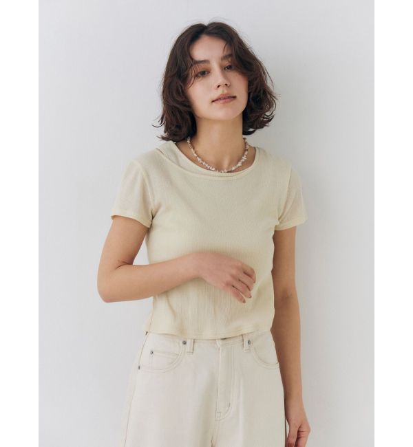 Ungrid「ショルダーデザインシアーTee」|Tシャツ・カットソー|