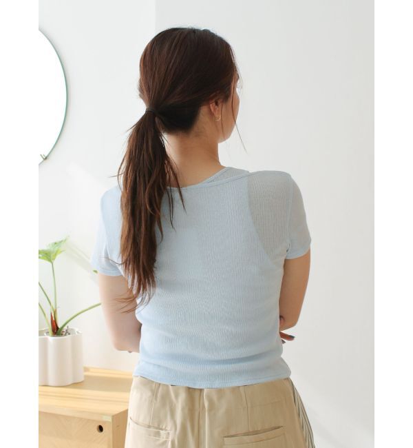 Ungrid「ショルダーデザインシアーTee」|Tシャツ・カットソー|