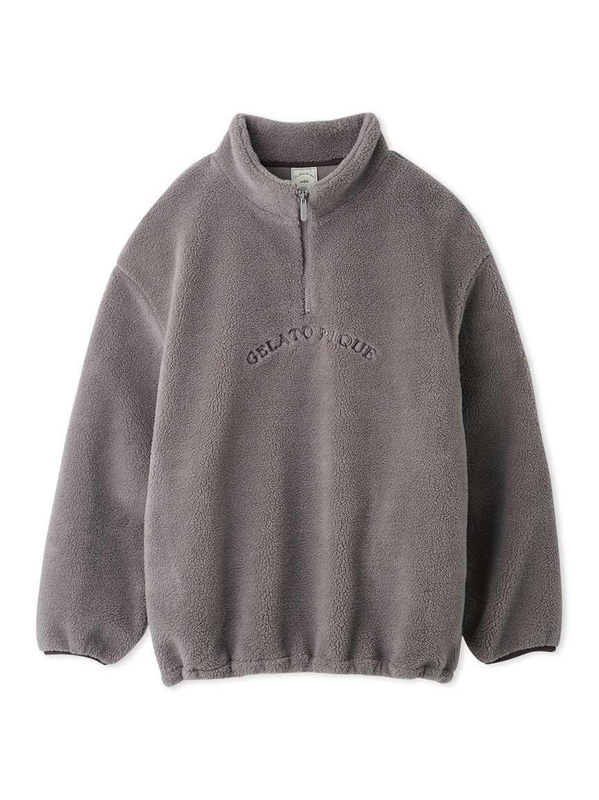 gelato pique「ボアプルオーバー」|ルームウェア|GRY