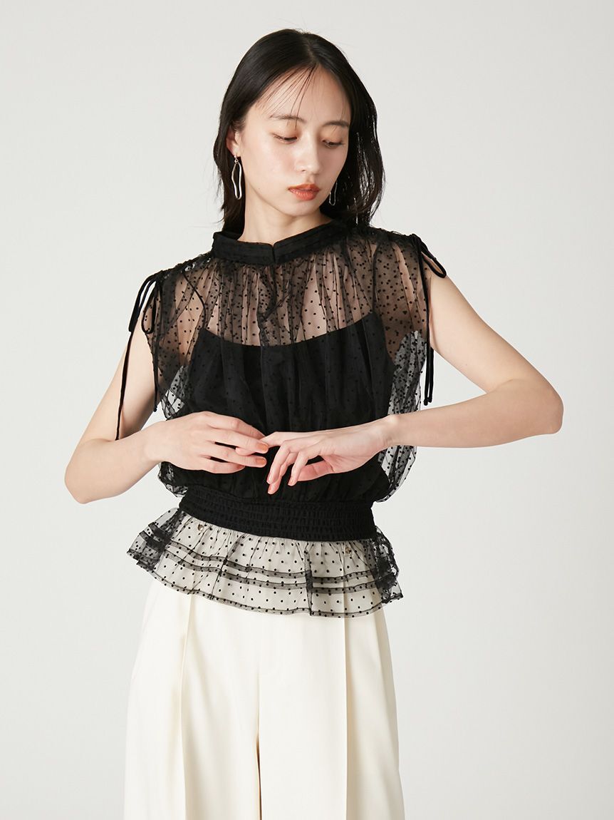 FRAY I.D「2wayチュールドッキングカットソー」|Tシャツ・カットソー|