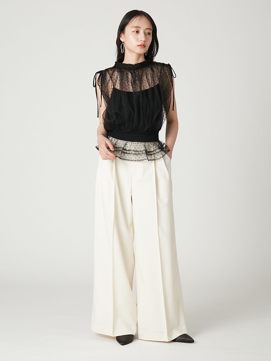 FRAY I.D「2wayチュールドッキングカットソー」|Tシャツ・カットソー|