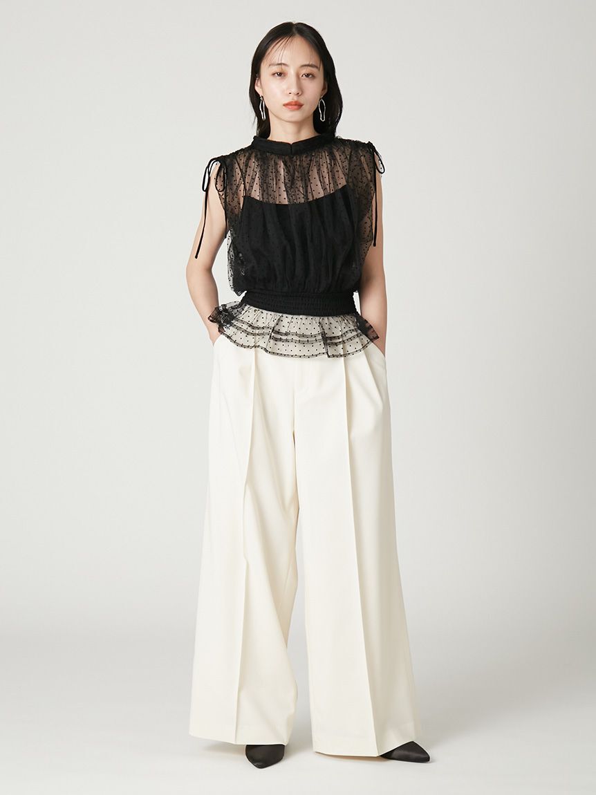 FRAY I.D「2wayチュールドッキングカットソー」|Tシャツ・カットソー|