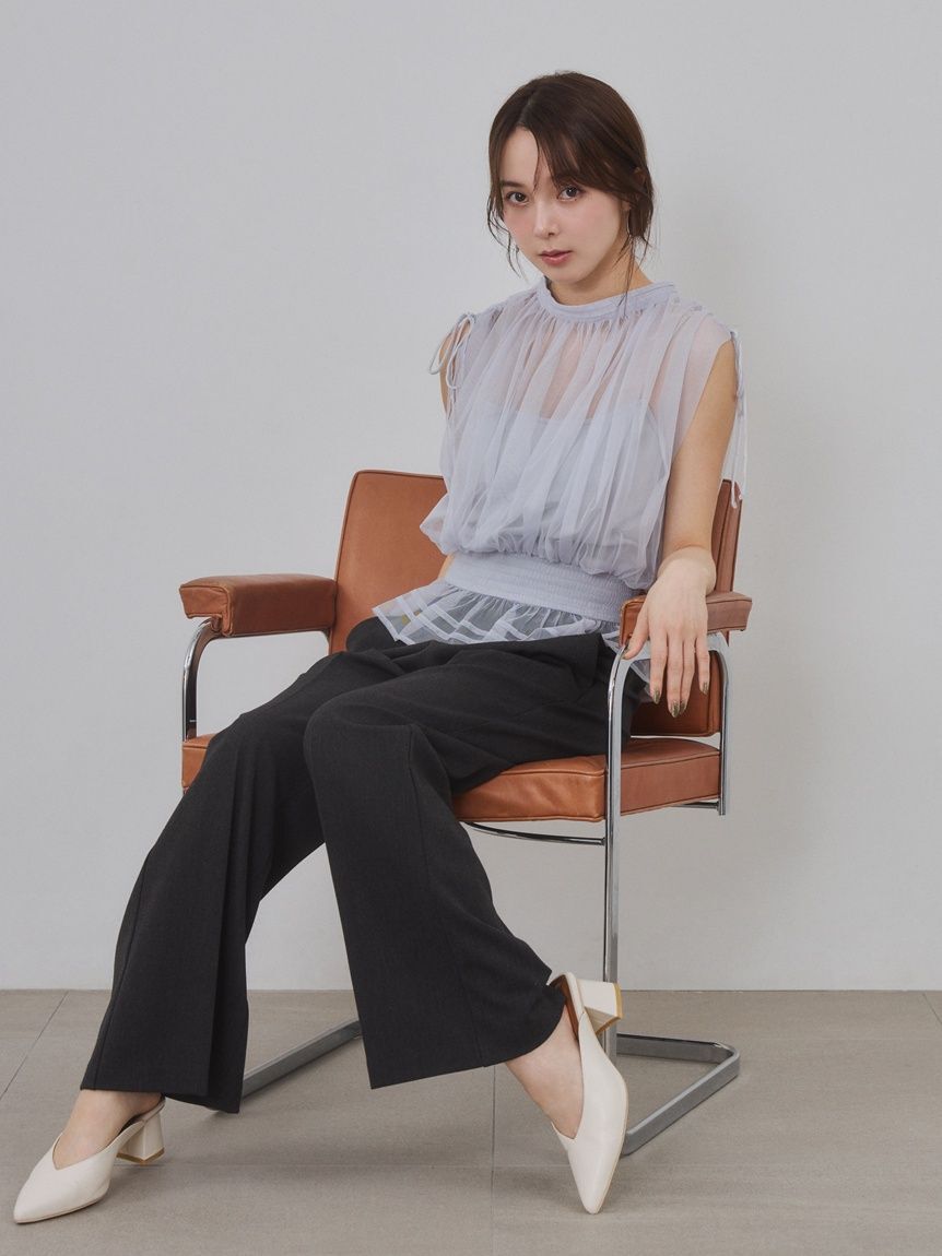 FRAY I.D「2wayチュールドッキングカットソー」|Tシャツ・カットソー|