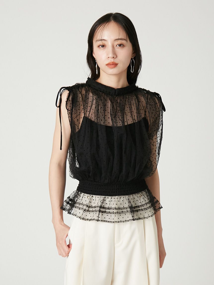 FRAY I.D「2wayチュールドッキングカットソー」|Tシャツ・カットソー|