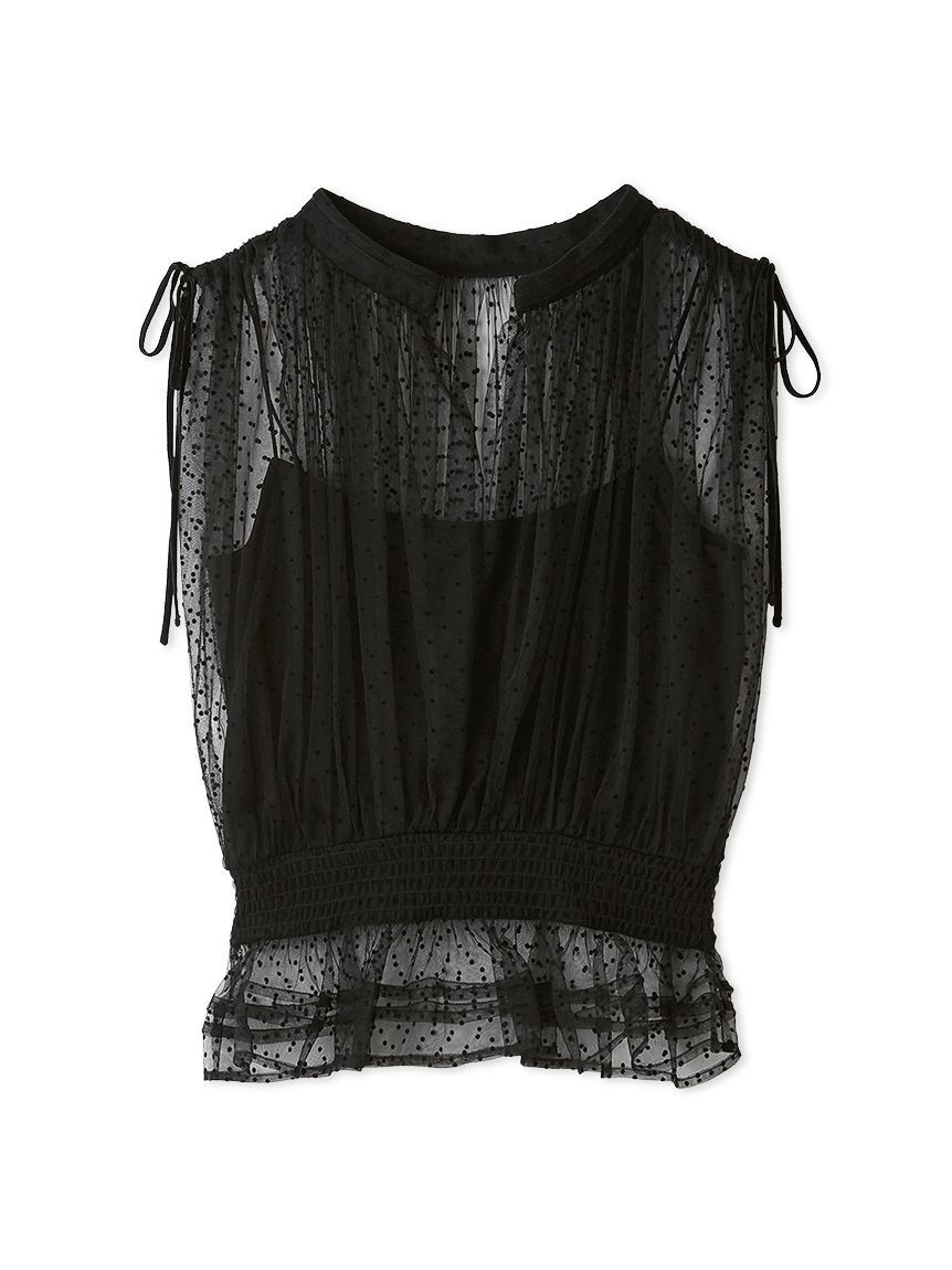 FRAY I.D「2wayチュールドッキングカットソー」|Tシャツ・カットソー|BLK