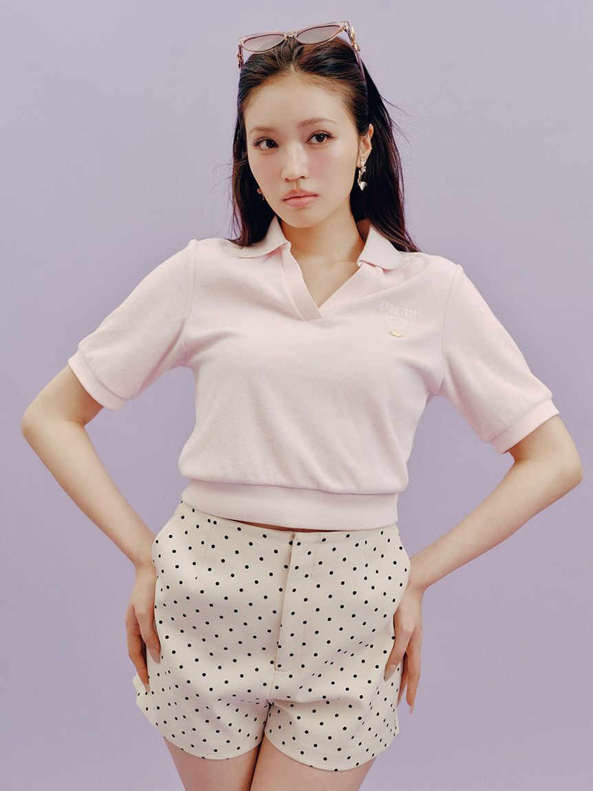 LILY BROWN「【LILY BROWN&times;ANNA SUI】パイルポロトップス」|Tシャツ・カットソー|