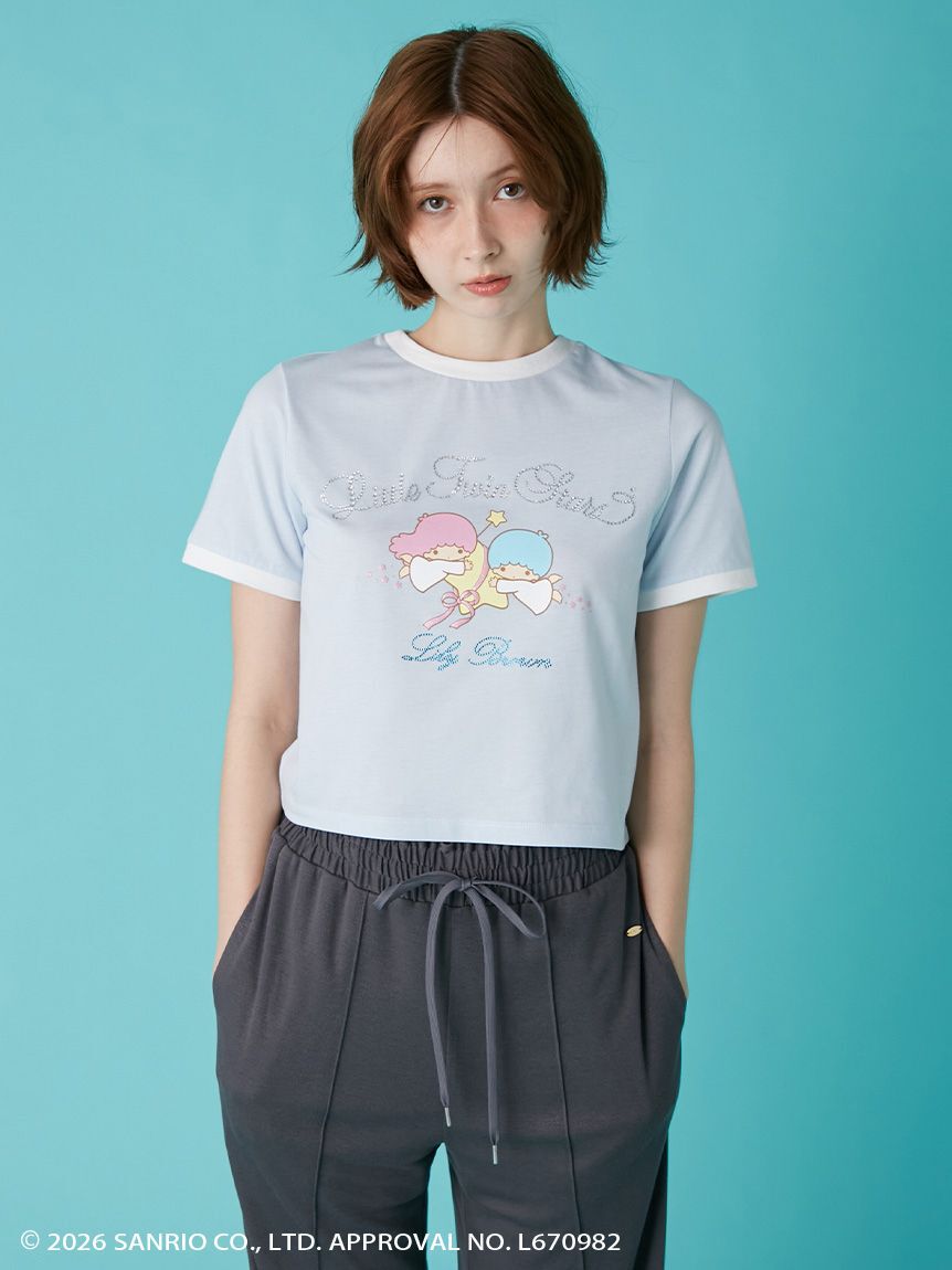 LILY BROWN「【リトルツインスターズ（キキ＆ララ）】ビジューTシャツ」|Tシャツ・カットソー|
