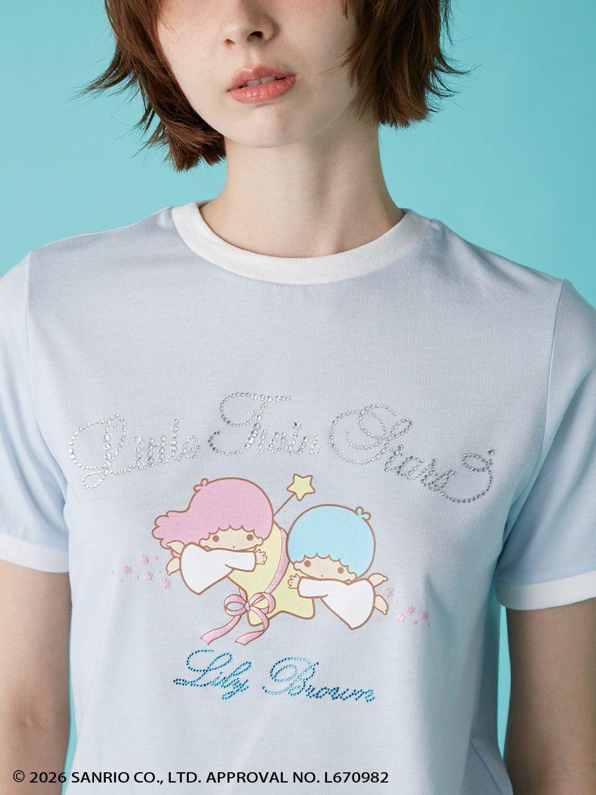 LILY BROWN「【リトルツインスターズ（キキ＆ララ）】ビジューTシャツ」|Tシャツ・カットソー|