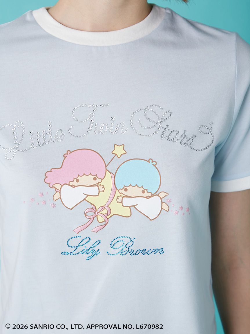LILY BROWN「【リトルツインスターズ（キキ＆ララ）】ビジューTシャツ」|Tシャツ・カットソー|