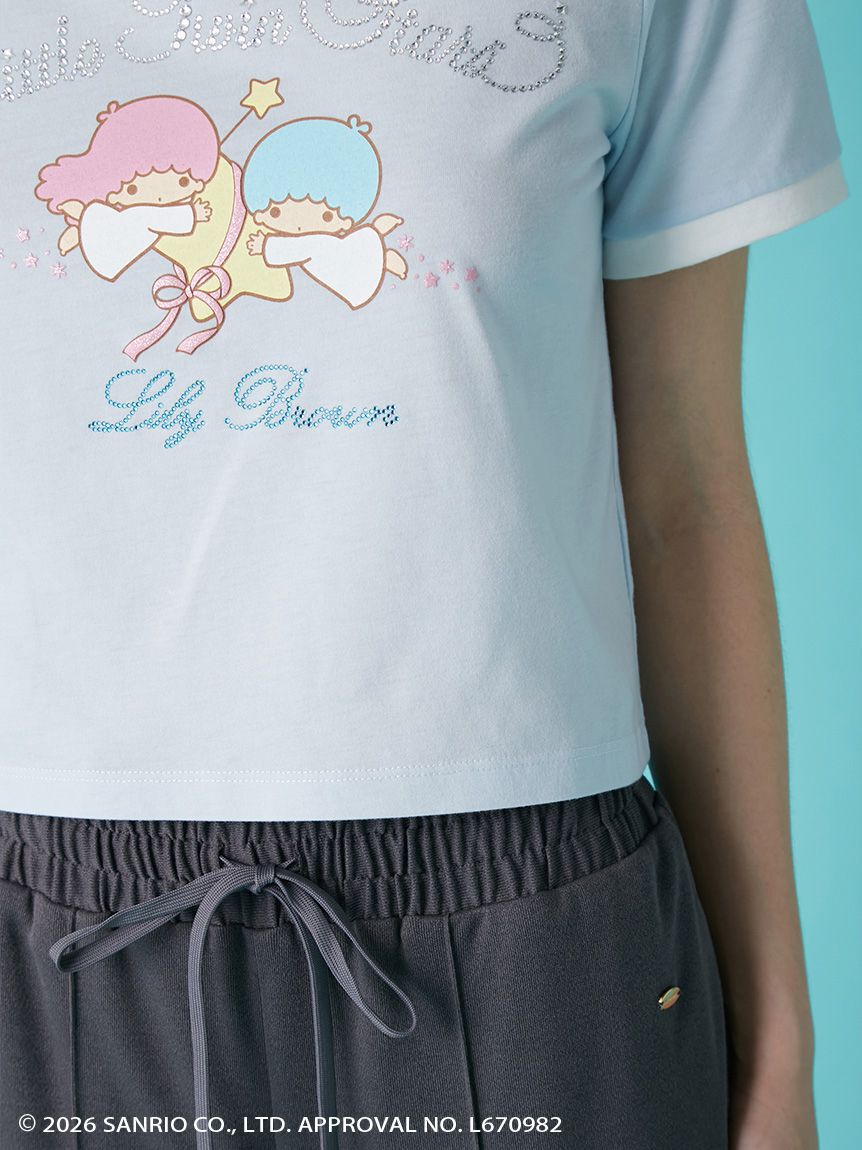 LILY BROWN「【リトルツインスターズ（キキ＆ララ）】ビジューTシャツ」|Tシャツ・カットソー|