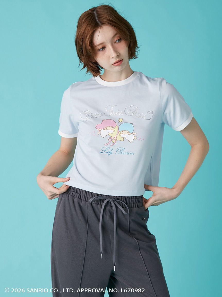LILY BROWN「【リトルツインスターズ（キキ＆ララ）】ビジューTシャツ」|Tシャツ・カットソー|