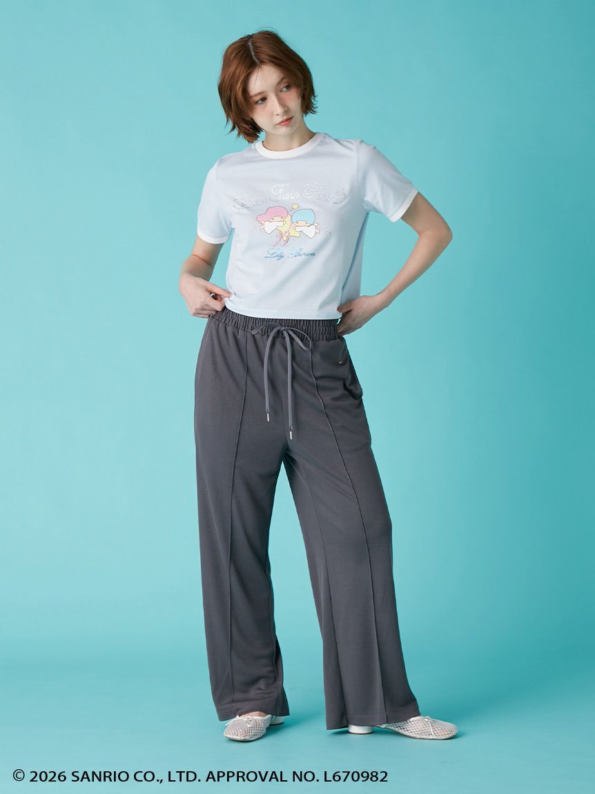 LILY BROWN「【リトルツインスターズ（キキ＆ララ）】ビジューTシャツ」|Tシャツ・カットソー|
