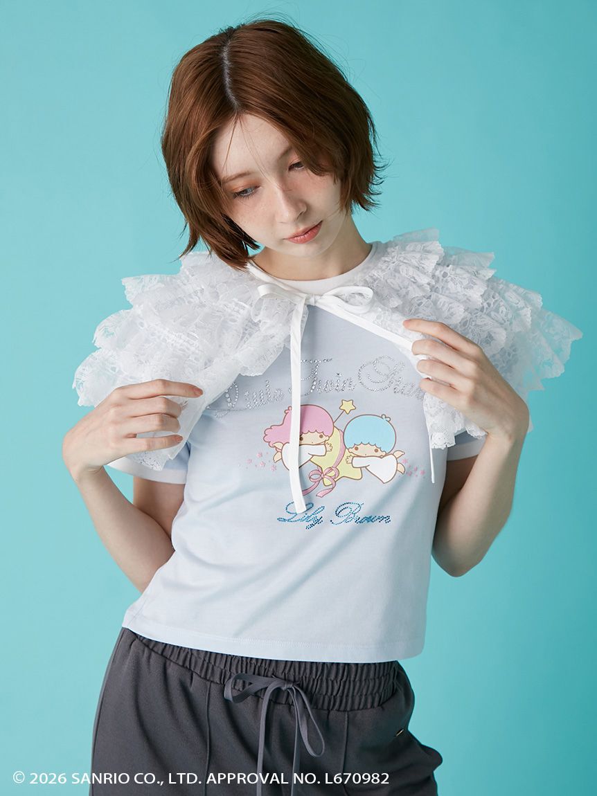 LILY BROWN「【リトルツインスターズ（キキ＆ララ）】ビジューTシャツ」|Tシャツ・カットソー|