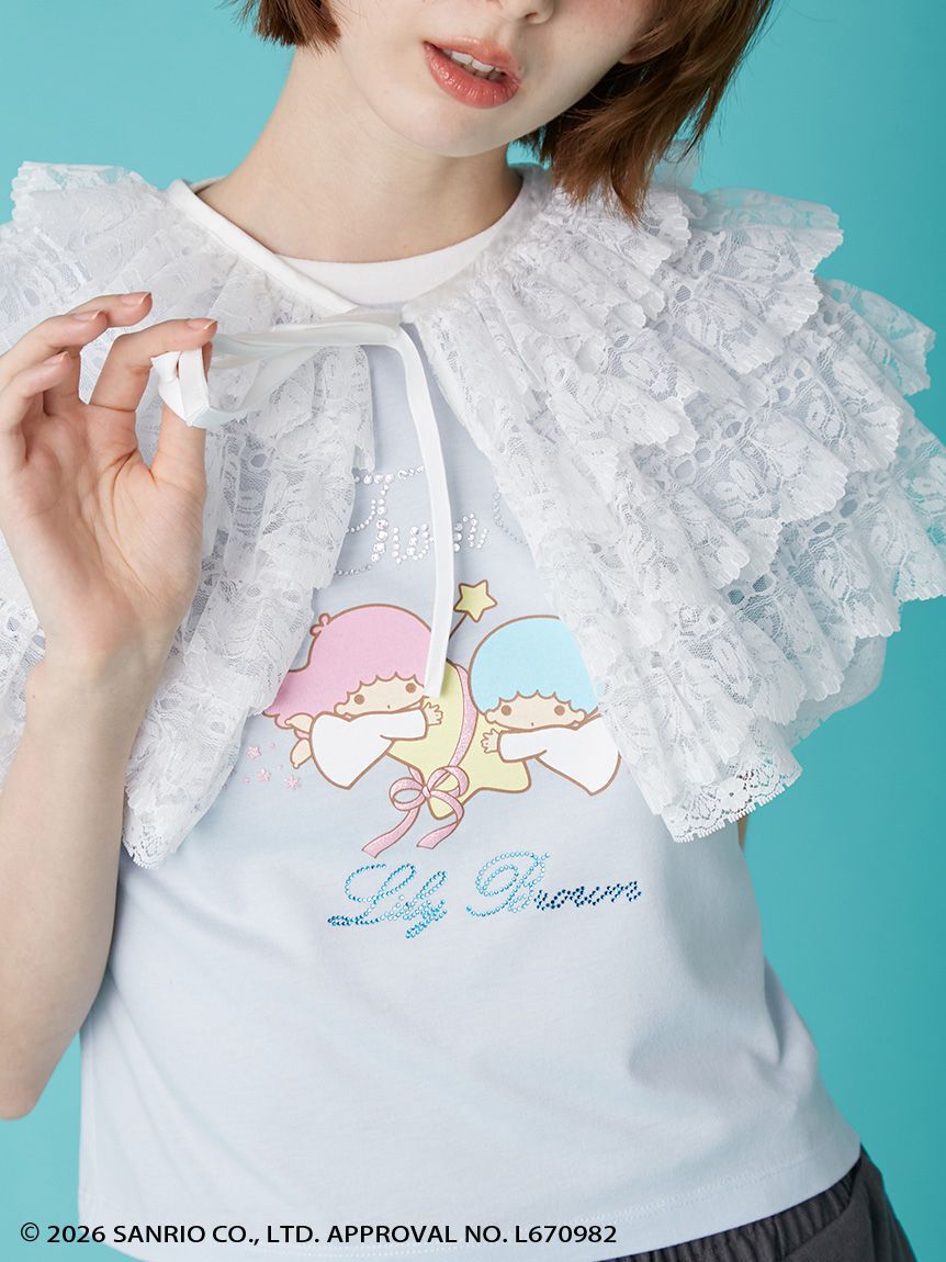 LILY BROWN「【リトルツインスターズ（キキ＆ララ）】ビジューTシャツ」|Tシャツ・カットソー|