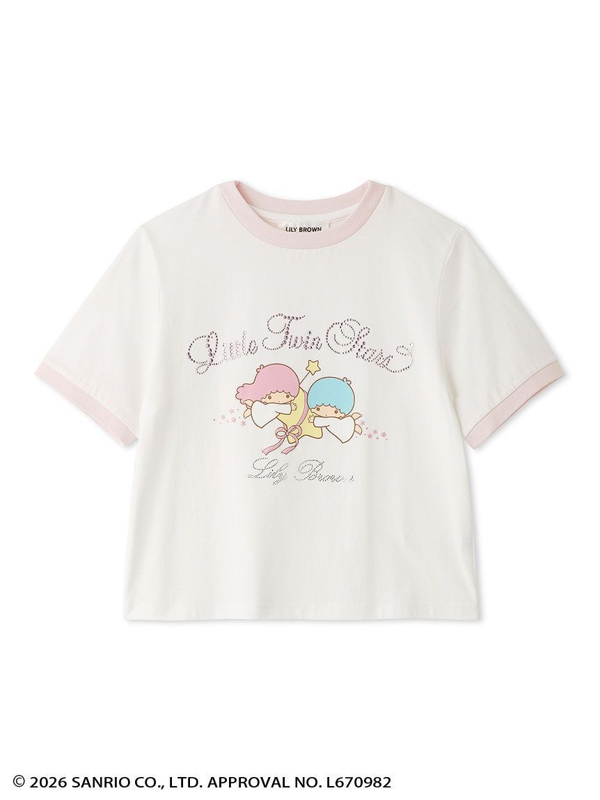 LILY BROWN「【リトルツインスターズ（キキ＆ララ）】ビジューTシャツ」|Tシャツ・カットソー|