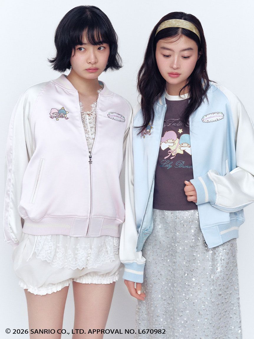 LILY BROWN「【リトルツインスターズ（キキ＆ララ）】ビジューTシャツ」|Tシャツ・カットソー|