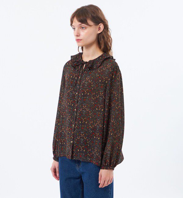 MACKINTOSH PHILOSOPHY「SnowBlueGarden ラッフルブラウス」|シャツ・ブラウス|