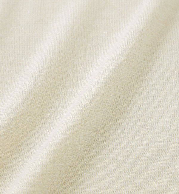  「【CASHWOOL】 ウォッシャブルラメVネックニット」|ニット・セーター|
