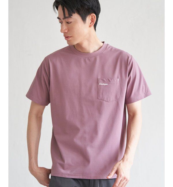 ikka「速乾COOLポケットプリントTシャツ」|Tシャツ・カットソー|ピンク