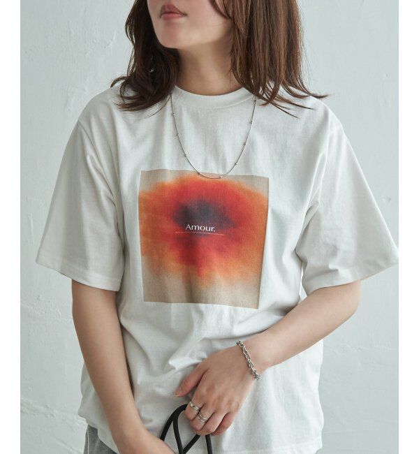 VENCE share style「【接触冷感／UVカット】天竺フラワープリントTシャツ」|Tシャツ・カットソー|