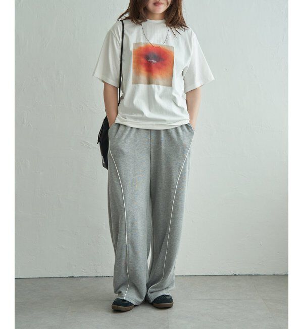 VENCE share style「【接触冷感／UVカット】天竺フラワープリントTシャツ」|Tシャツ・カットソー|