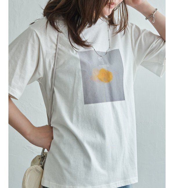 VENCE share style「【接触冷感／UVカット】天竺フラワープリントTシャツ」|Tシャツ・カットソー|
