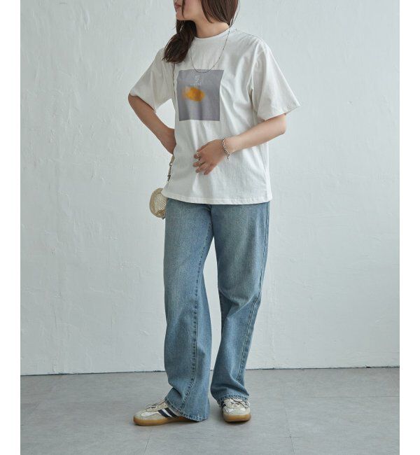 VENCE share style「【接触冷感／UVカット】天竺フラワープリントTシャツ」|Tシャツ・カットソー|
