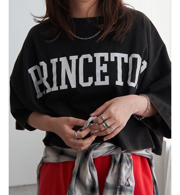 VENCE share style「パウダー加工ボリュームプリントT」|Tシャツ・カットソー|