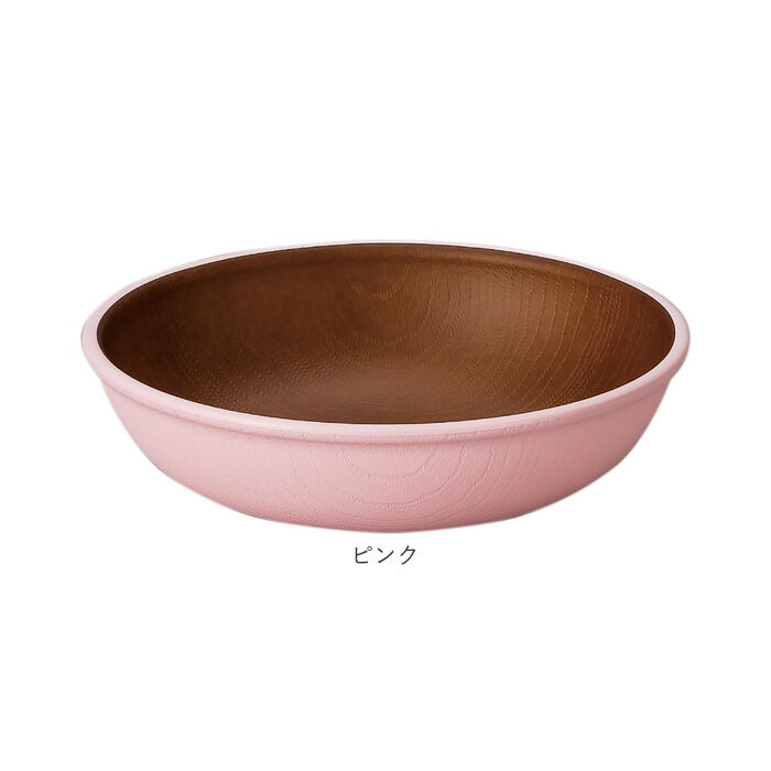 BACKYARD FAMILY「ラウンドプレート 通販 日本製 木目 カフェランチプレート 木目調食器 取り皿 15&times;4cm」|食器・キッチングッズ|