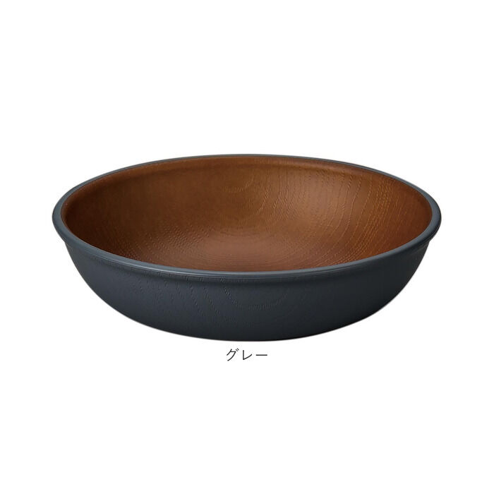 BACKYARD FAMILY「ラウンドプレート 通販 日本製 木目 カフェランチプレート 木目調食器 取り皿 15&times;4cm」|食器・キッチングッズ|