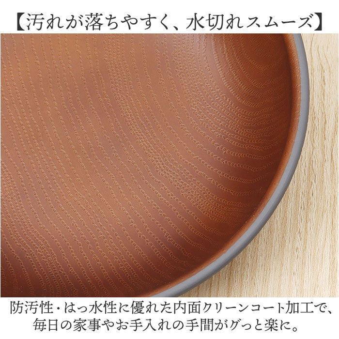 BACKYARD FAMILY「ラウンドプレート 通販 日本製 木目 カフェランチプレート 木目調食器 取り皿 15&times;4cm」|食器・キッチングッズ|
