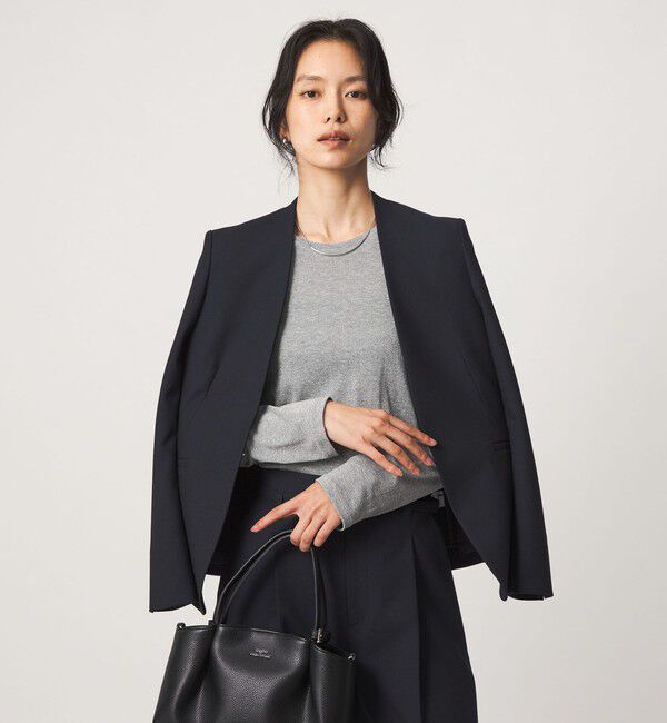 UNITED ARROWS green label relaxing「シャイニーラメ クルーネック ロングスリーブ カットソー」|Tシャツ・カットソー|