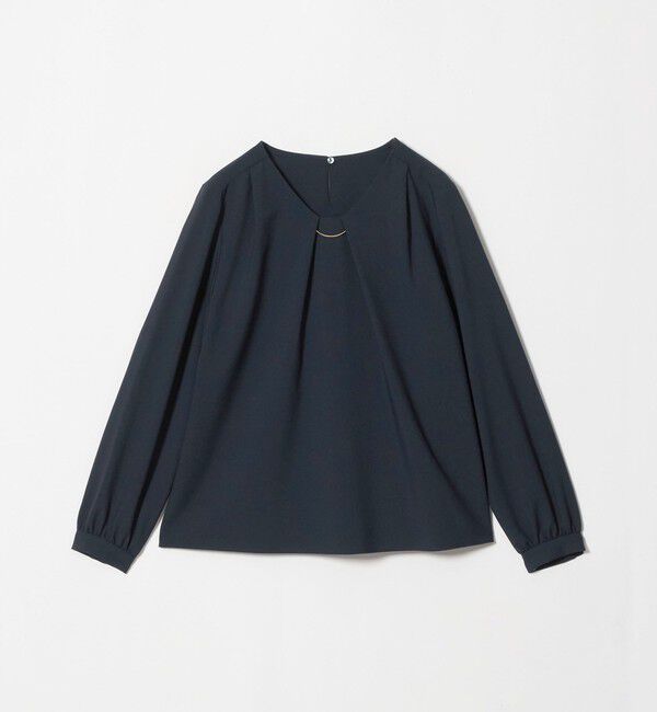 UNITED ARROWS green label relaxing「チャーム付き ブラウス」|シャツ・ブラウス|NAVY