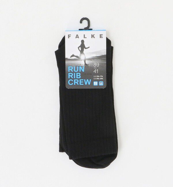 UNITED ARROWS green label relaxing「＜FALKE＞ラン リブ クルー ソックス」|ソックス|BLACK