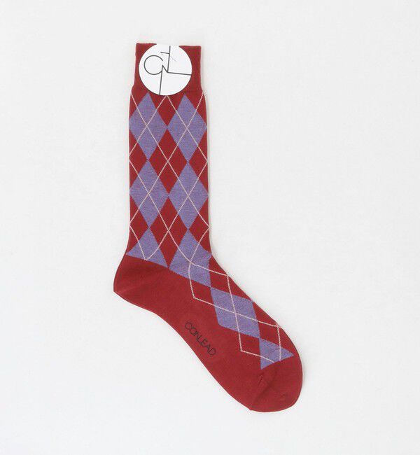 UNITED ARROWS green label relaxing「＜CONLEAD＞アーガイル ソックス」|ソックス|WINE