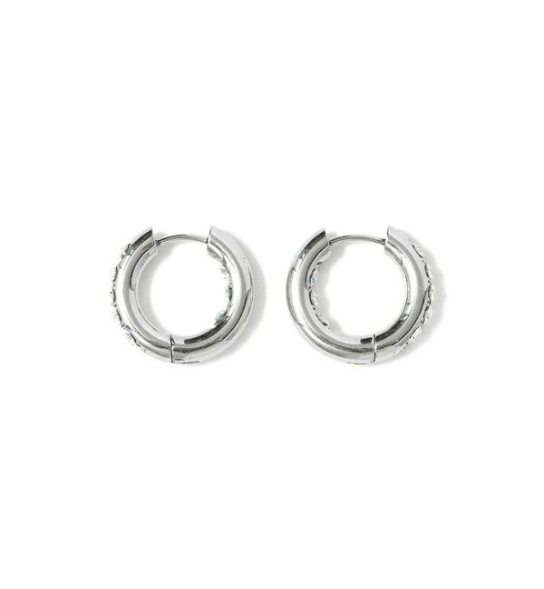 Ray BEAMS 「ビジュー フープ ピアス」|ピアス|