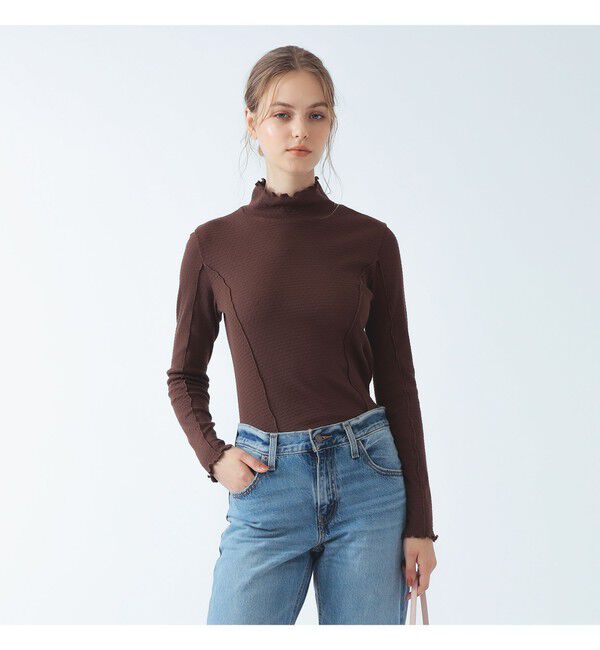 Ray BEAMS 「メロー ライン リブ ハイネック」|Tシャツ・カットソー|BROWN