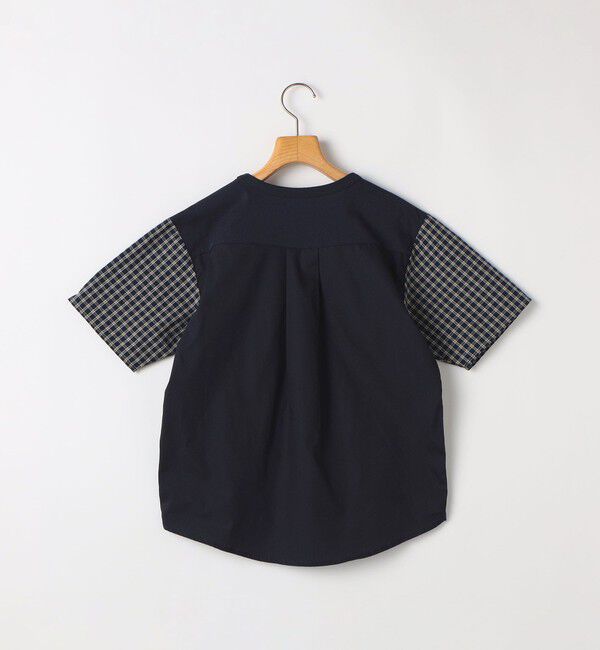 SHIPS KIDS「SHIPS KIDS:140～160cm / チェック 切替 半袖 TEE」|Tシャツ・カットソー|
