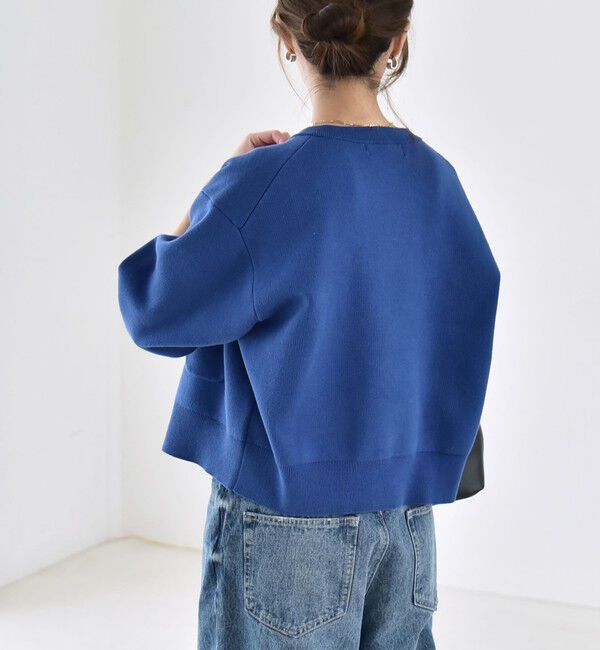 quaranciel「《一部追加予約》〈手洗い可能〉ノーカラー ダブル ボタン ジャケット カーディガン」|カーディガン|