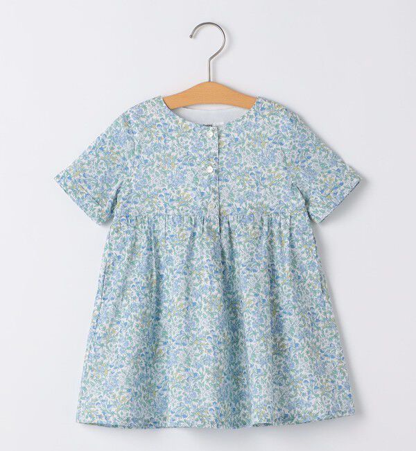 SHIPS KIDS「SHIPS KIDS:80～90cm / リバティ 半袖 ワンピース」|ワンピース|ライトブルー