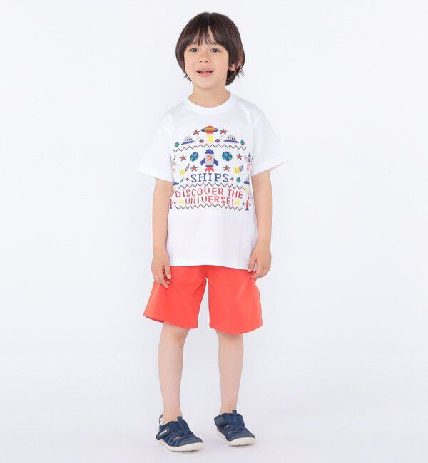 SHIPS KIDS「SHIPS KIDS:100～130cm / スペース 刺繍 Tシャツ 」|Tシャツ・カットソー|