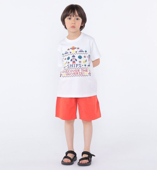 SHIPS KIDS「SHIPS KIDS:100～130cm / スペース 刺繍 Tシャツ 」|Tシャツ・カットソー|